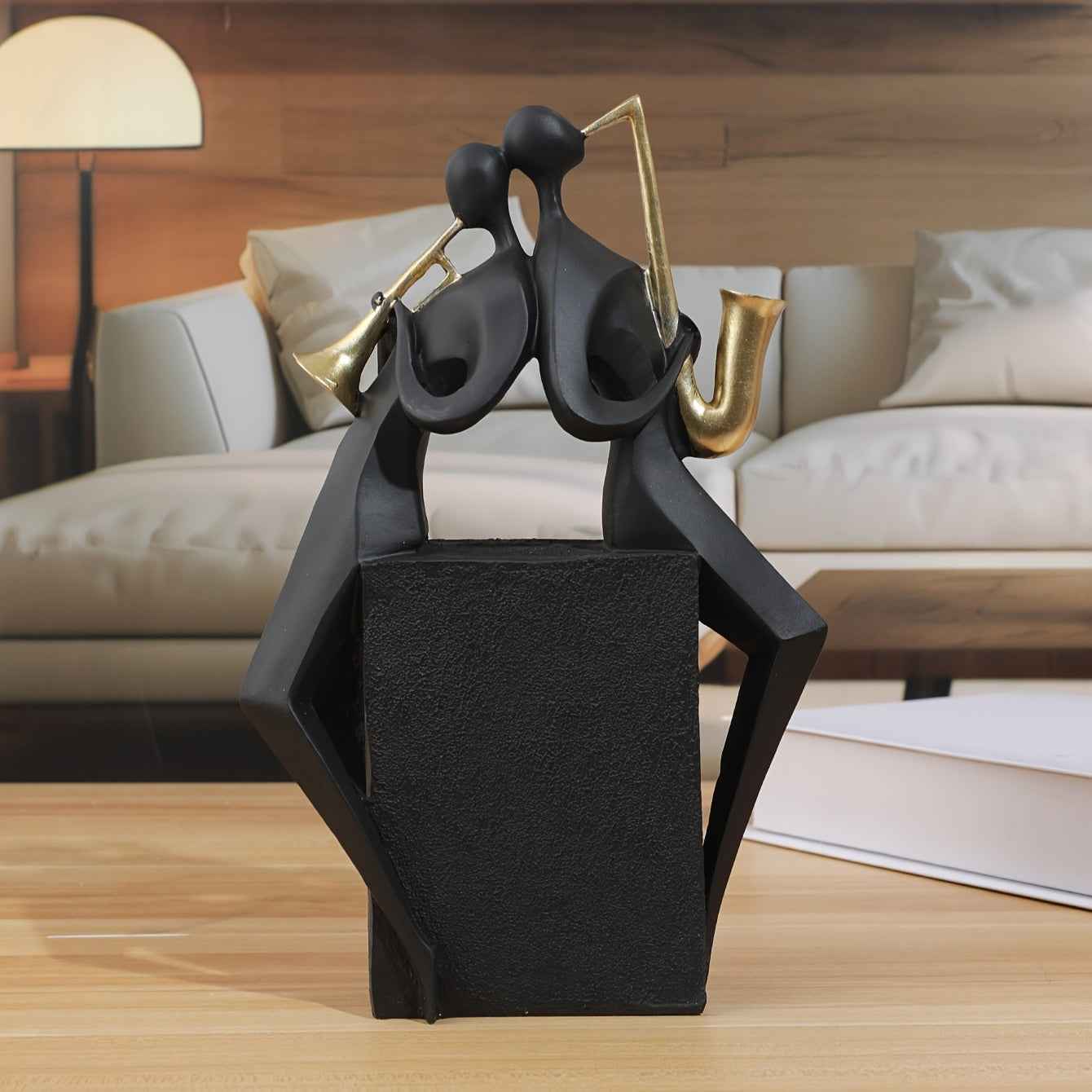 Abstract Art Double Playing Statue Decoration, Creative Resin Craft