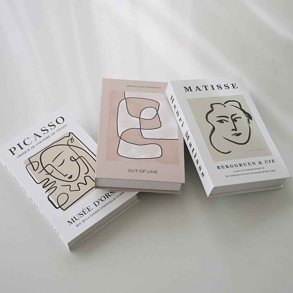 6-Pack Glam Style Faux Books Decor, Minimalist Paper Book Props for Coffee Table, Bedroom, Living Room, Office - Perfect for Christmas, Halloween, Easter, Hanukkah, Thanksgiving Decorations