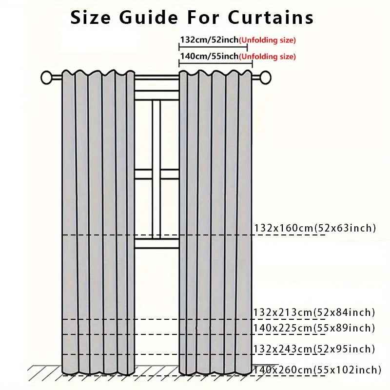 2pcs Boho Farmhouse Semi-Sheer Curtains - 20% Linen & 80% Polyester Blend, Light Filtering, Grommet Top, Machine Washable, Rustic Pastoral Style for Living Room & Bedroom, Bedroom Curtains | Rustic Curtains | Grommet Top Curt