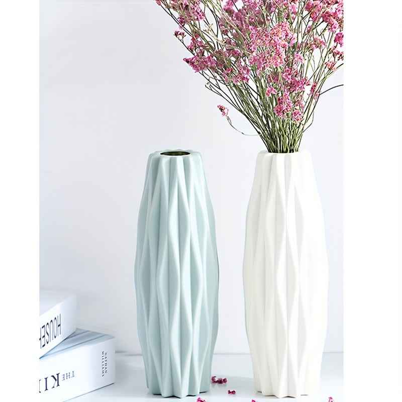 Multi piece set of Nordic plastic vases, imitating ceramic vases, suitable for home living room and dining table decoration, St. Patrick's Day Easter decoration, beauty room decoration, spring home decoration