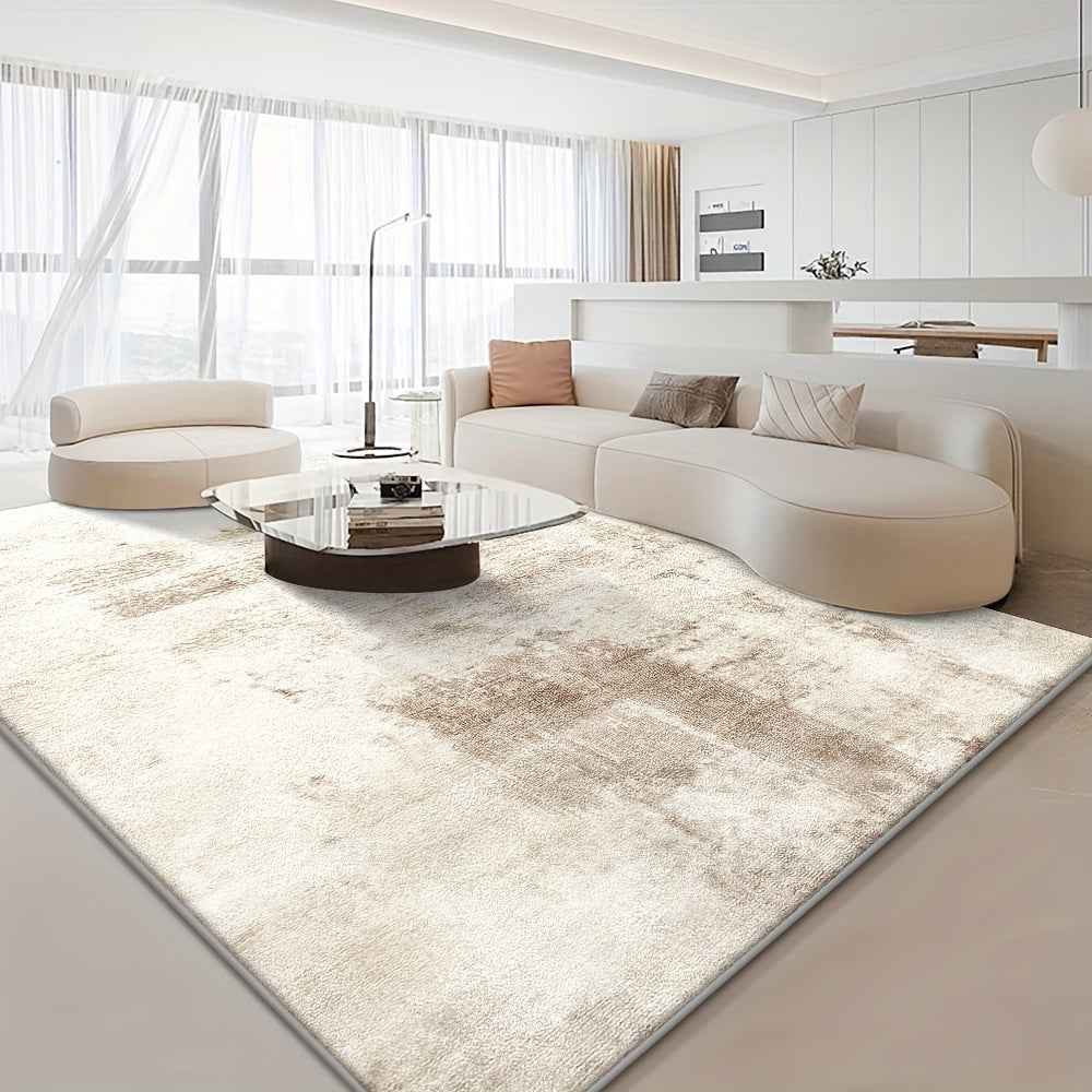 Velvet Living Room Mat, Easy to Clean, Multiple Sizes Available, Non-Slip Soft Room Mat, Vintage Style Pattern, Suitable for Living Room, Bedroom, Dining Room, Super Soft Velvet Mat, Non-slip Machine Washable, Geometric Patte