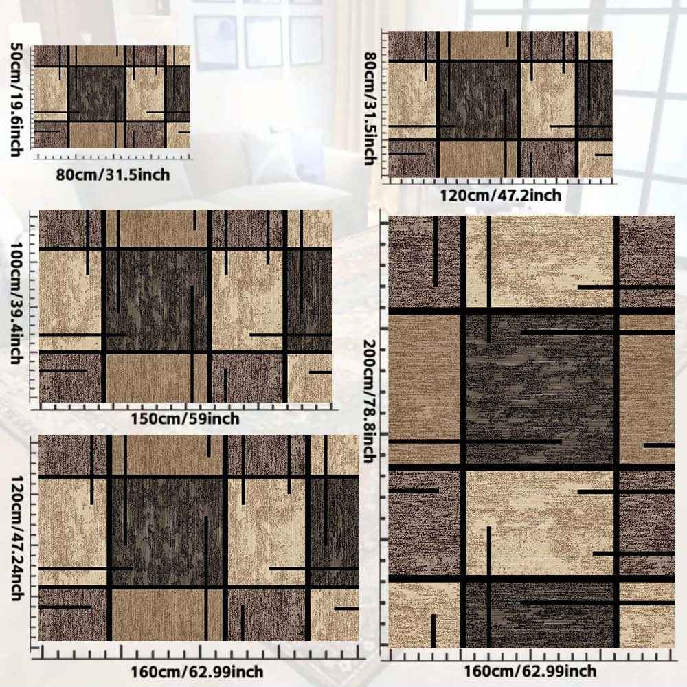Luxurious Velvet Area - Premium Machine Washable, Fade-Resistant Polyester for Living Room, Bedroom, Office & Outdoor Decor - Rectangular, Lightweight, and Easy to Clean - 850g/sqm, & Geometric Pattern, Bedroom | Geometric Pa