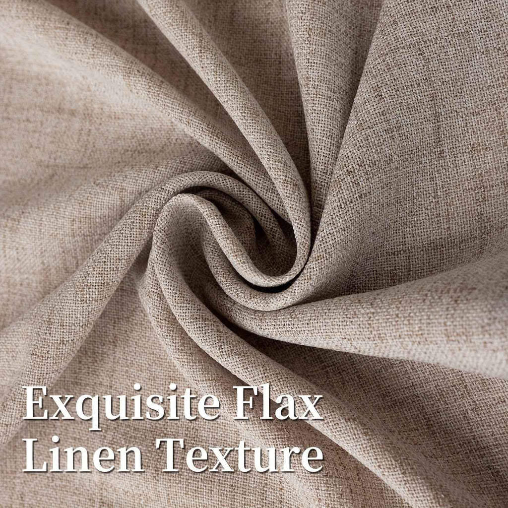 2pcs Japanese-style imitation linen curtains, simple European style curtains, American pastoral curtains for bedroom and living room, light-blocking curtains for tea room, study and kitchen, short linen curtains, multi-functi