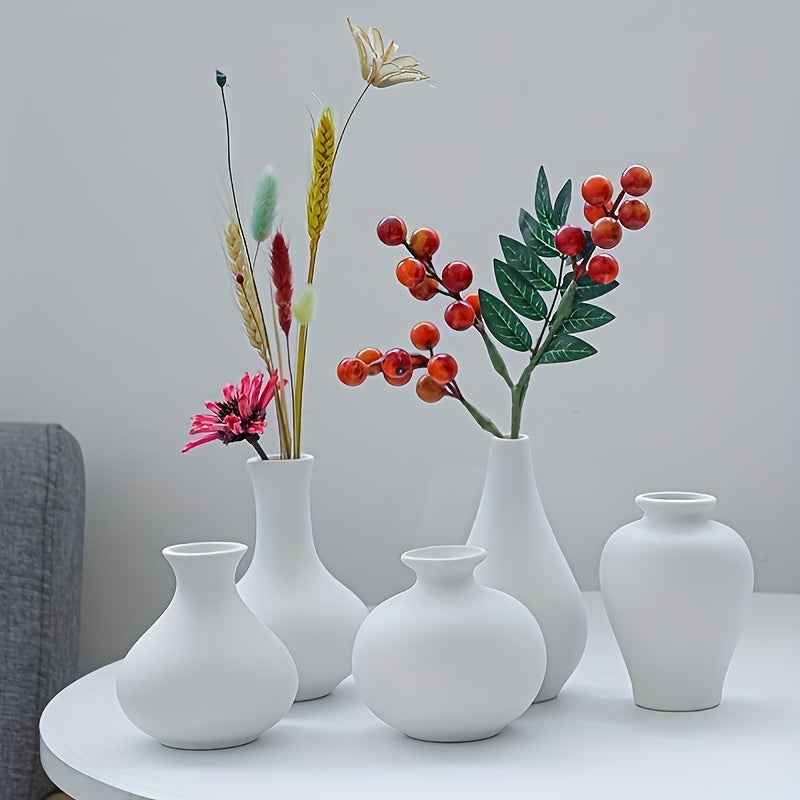 Ceramic Bohemian Vase Set, Modern Minimalist Home Flower Arrangement Bottles, Artistic Base-Shaped Decor for Office, Bedroom, Living Room Tabletop, Ideal for Friends, Birthday, Wedding, Housewarming, Christmas Gift