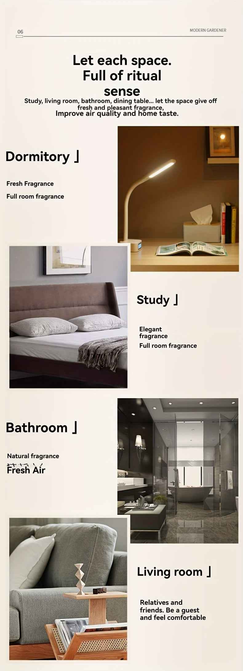 Fireless Indoor Rattan Bottle Companion Gift Essential Oil Fragrance Hotel Bathroom Air Freshener Black and White Round Bottle 50ml