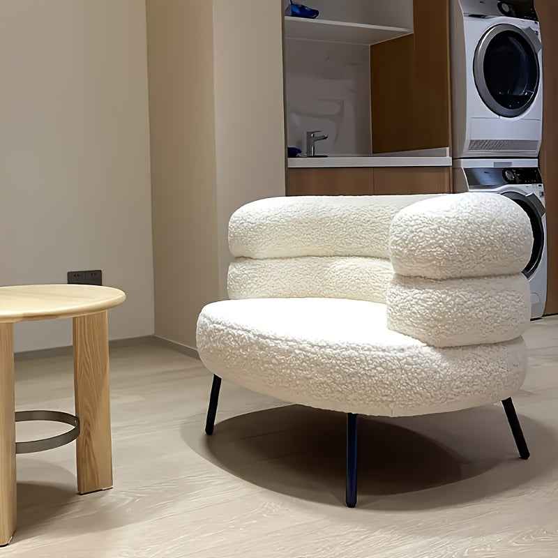 A Practical Leisure Chair Available in 4 Colors, 1pc Sofa Seat, Soft Bedside Makeup Stool for Modern Minimalist Living Room or Balcony