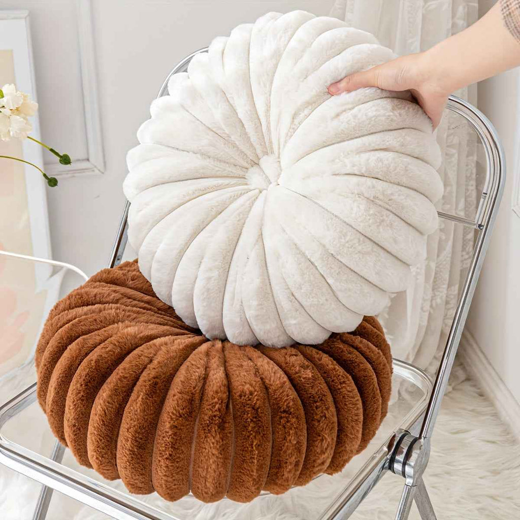 2pcs Plush & Cozy Round Throw Pillows with Filler - Washable, Modern Home Decor for Living Room, Sofa, Bedroom - Soft Polyester Cover