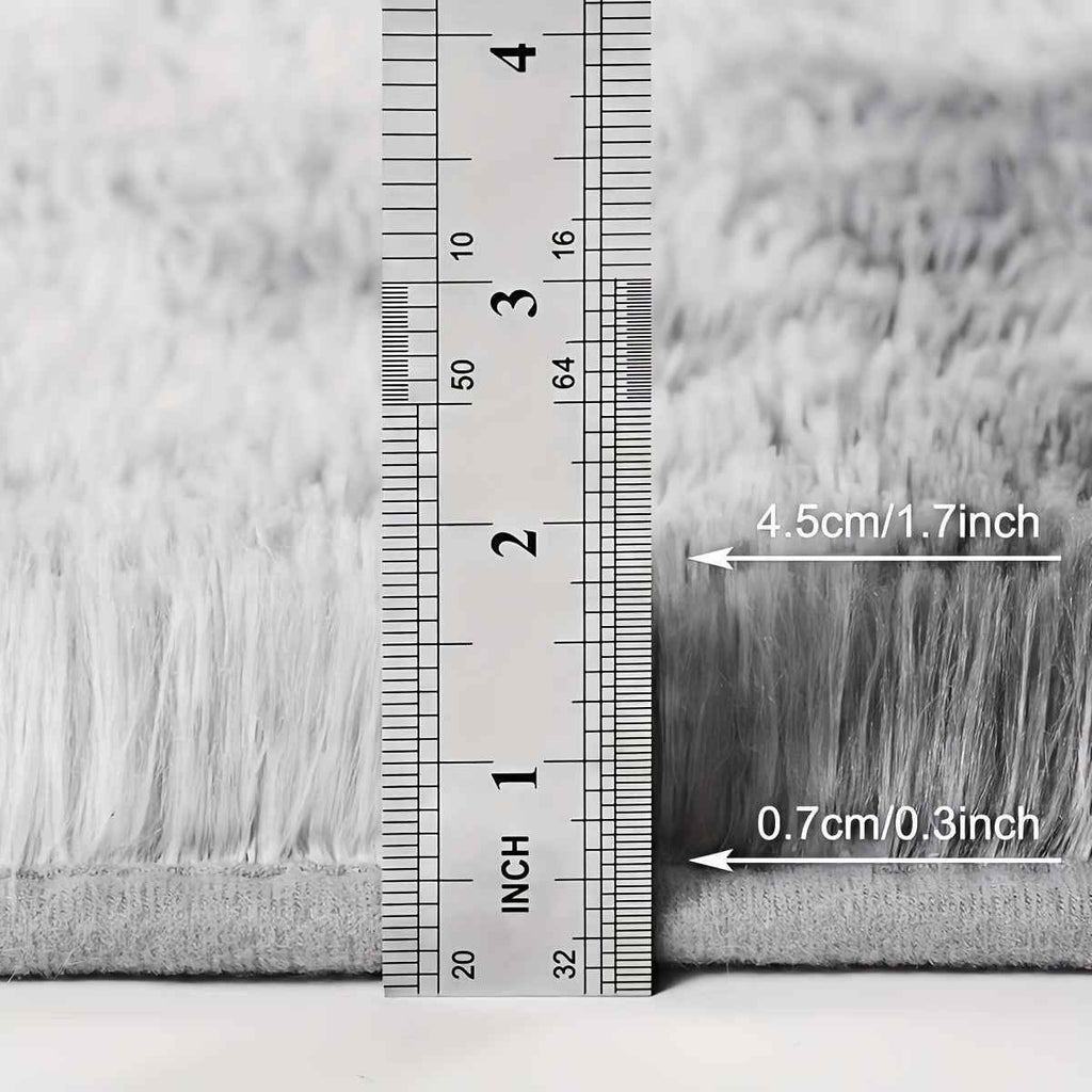 Extra Large Plush Mat - Ultra Soft Extra Thick Pile Black Modern Mat, Oversized Luxury Floor Mat for Living Room & Bedroom, Large Area Mat with Plush Texture, Durable Fiber, Black & Brown Beige Tones, Hand Washable, Jumbo Siz