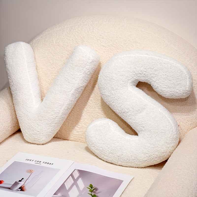 White Creative DIY Letter Throw Pillow Combine the Letters You want Freely Soft Throw Pillows Sofa Cushion Good Home Decoration Items Dress up as You Want A Creative and Wonderful Item for A Festival or Birthday Halloween And